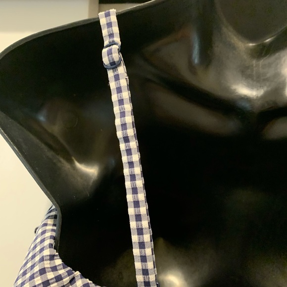 Kona Sol Bandeau w straps flounce, ruched, one piece swimsuit, size small - Picture 9 of 14